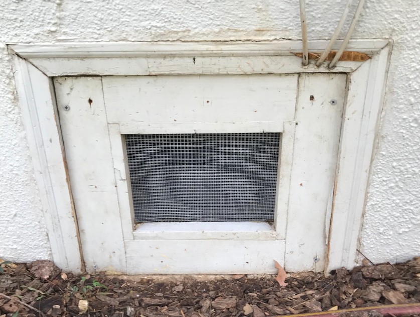 crawl space exclusion installed in sacramento home